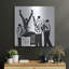 Art mural en métal luxueux «Noir Notes» par Joachim McMillan, 24 po x 24 po