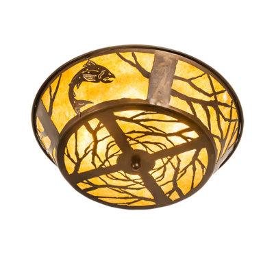 Leaping Trout 4 - Light Flush Mount
