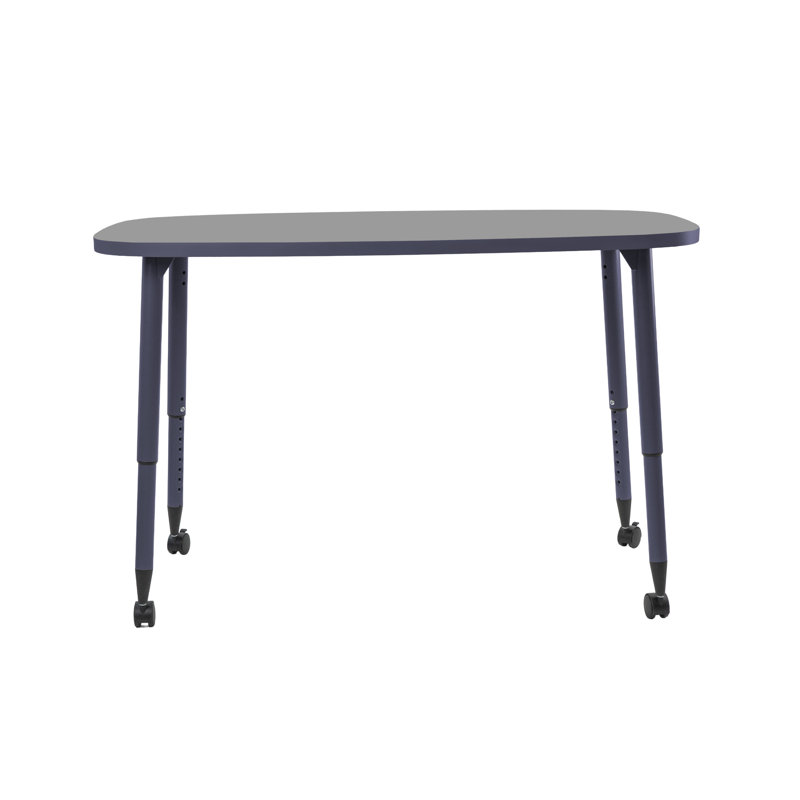 Table d'activité rectangulaire thermofusionnée avec pieds fuselés réglables 31 x 50 Adapte, Mer du nord, Marine