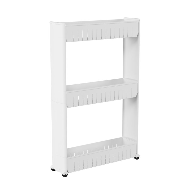 Chariot roulant à 3 niveaux Everyday Home - Organisateur de cuisine ou de salle de bain à espace restreint - Tablettes de rangement coulissantes minces - Mobilier d'organisation et de rangement