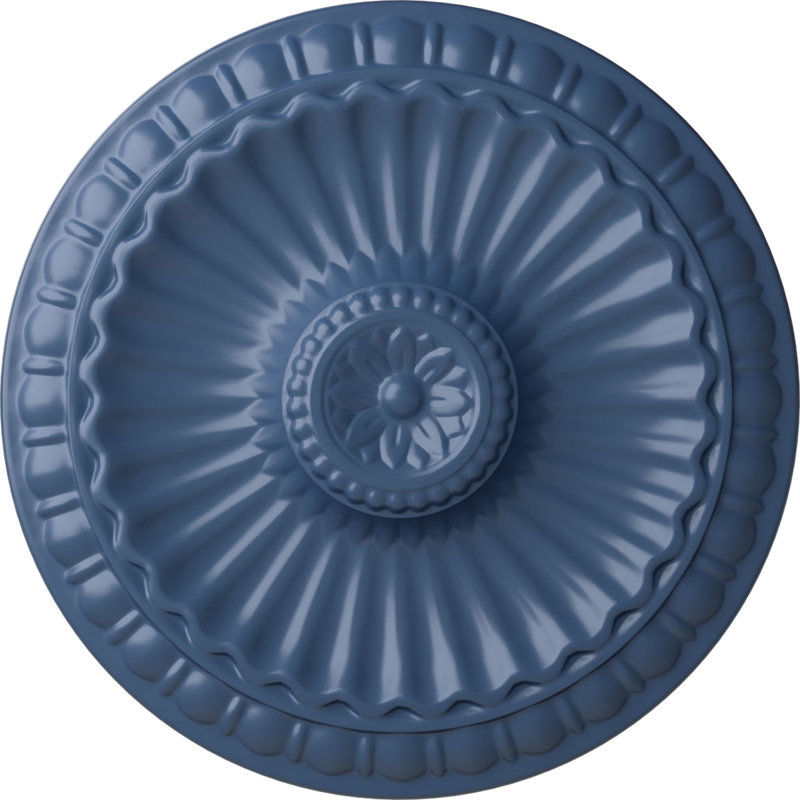 Médaillon de plafond Endurathane Linus, DE 11 1/4 po x P 1 1/8 po, finition Americana peinte à la main, Americana