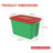 18-Gallon Storage Bins with Lids, Set of 4 – Red & Green Multi-Purpose Totes for Holiday Decor, Winter Gear, Bedding, and Year-Round Home Organization