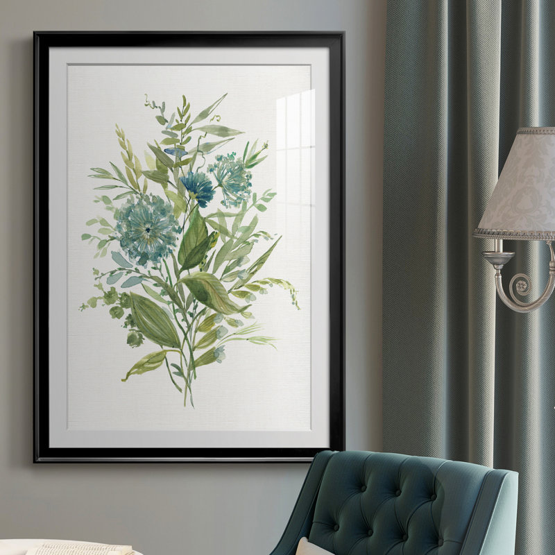 Greenery II - Peinture sur toile encadrée, Noir, H 30,5 po x l 42,5 po x P 1,5 po