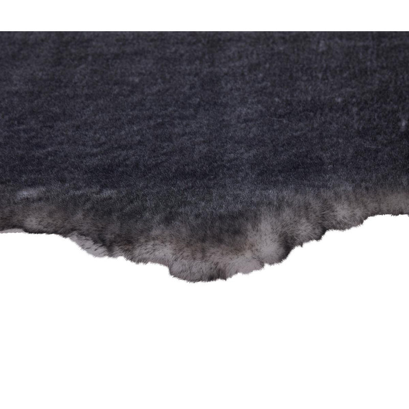 Tapis à poils longs noir/blanc Okabena