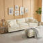 Canapé modulaire avec coussins de siège et repose-pieds mobile-1880512577