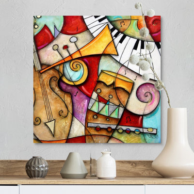 Reproduction d'art sur toile, "Make Jazz" Jazz Makers II (Trumpet) "par Eric Waugh