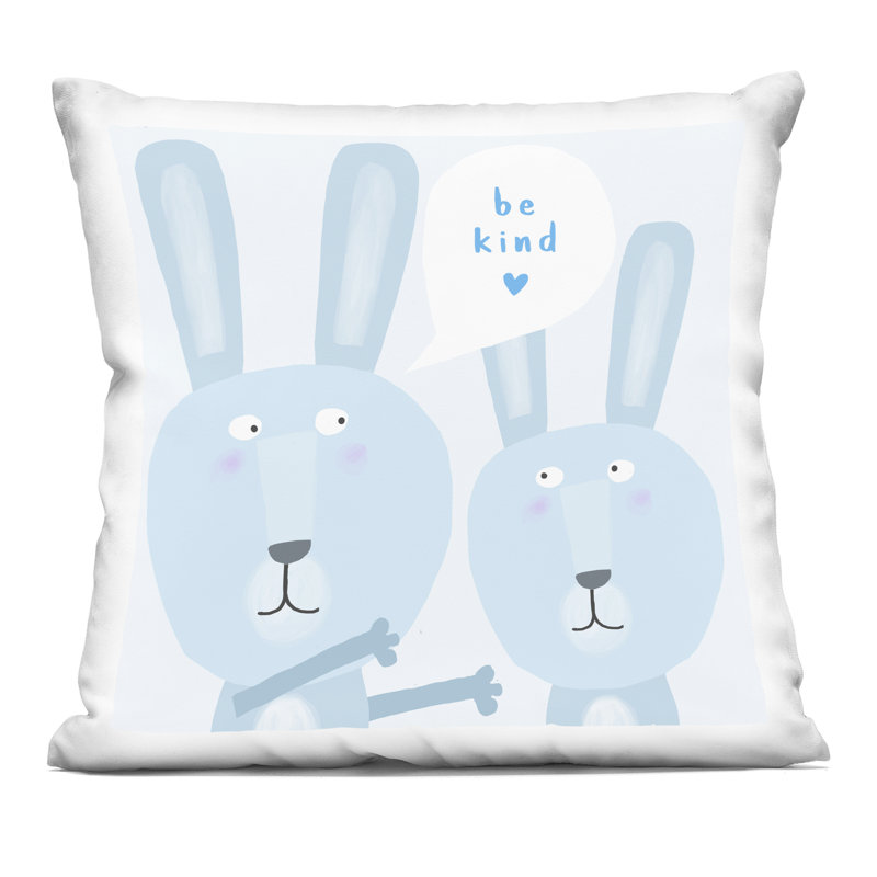 Coussin décoratif Be You Bunny, imprimé par Carla Daly