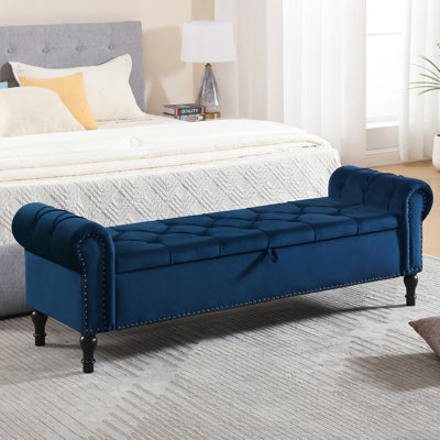 66.9'' Tufted Upholstered Storage Bench