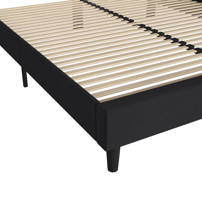 Aluino Fabric Upholstered Platform Bed with Headboard by Flash Furniture, Charcoal, King