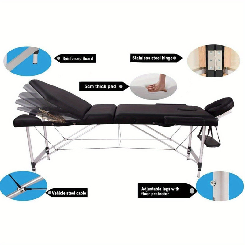 185cm Folding Table, Black