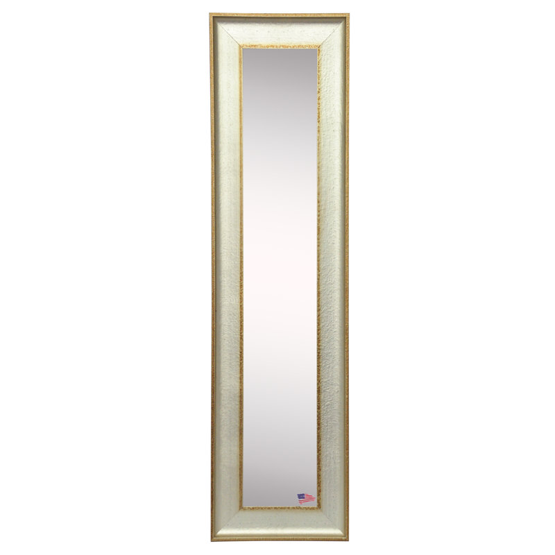 Truluck Solid Wood Flat Mirror, 27.5" H x 9.5" W, Silver