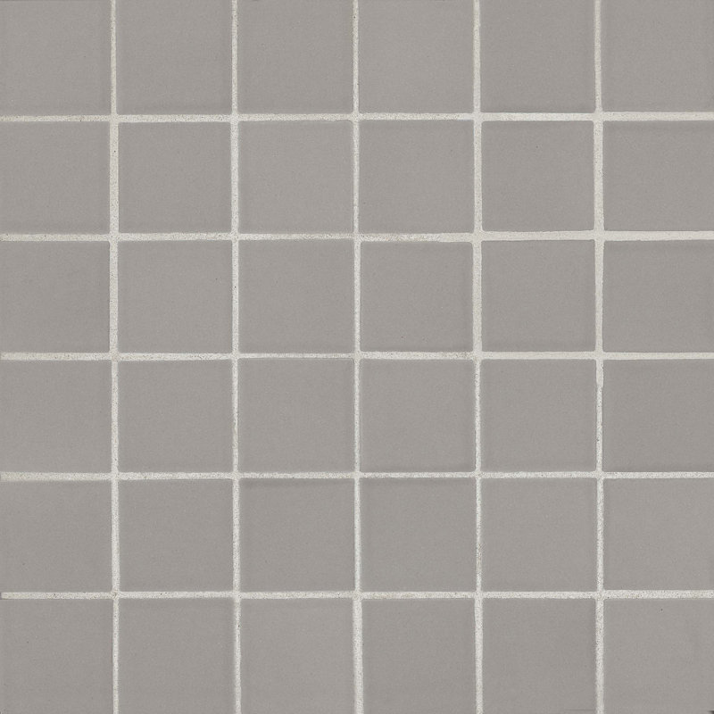 True 2 in. x 2 in. Grid Glazed Porcelain Tile, Gray