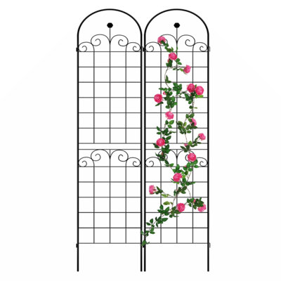 Metal Garden Trellis For Climbing Plants Outdoor Rustproof Plant Support Rose Trellis Netting Trellis