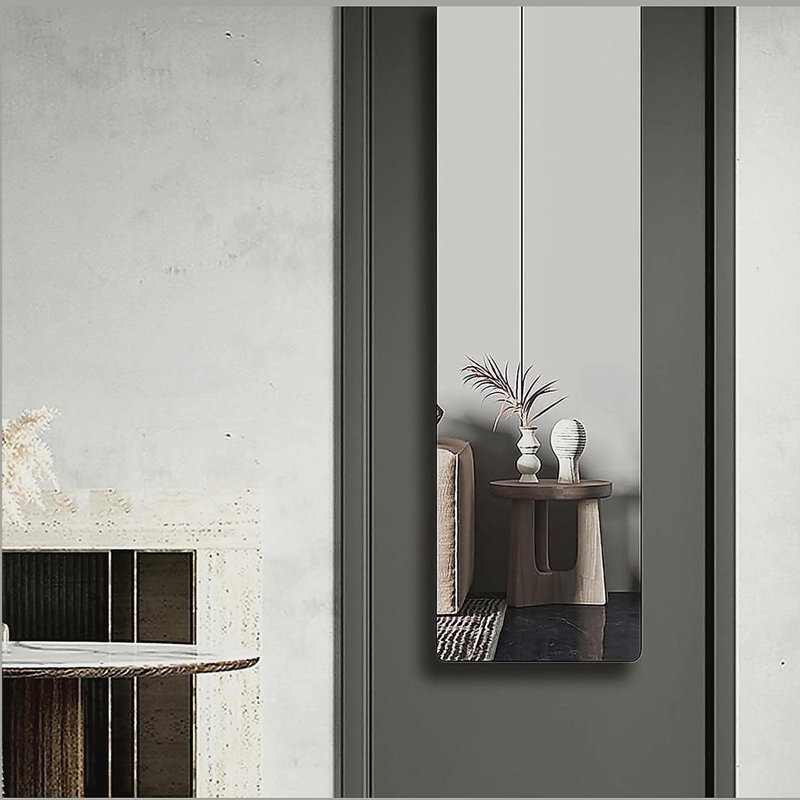 47 x 14IN Door mirror.(W2203P182244), Black