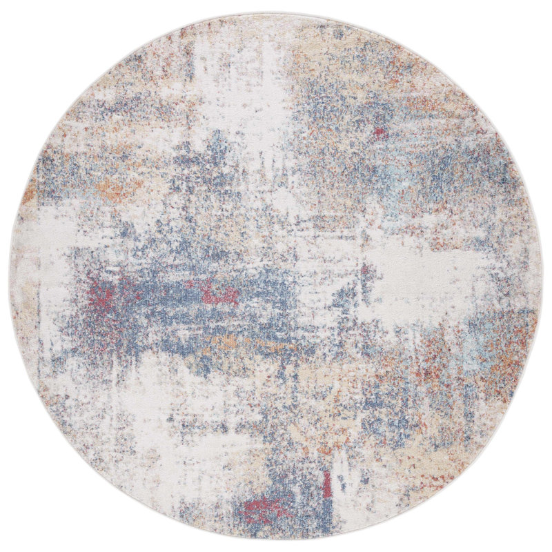 Phoenix 500 Performance Abstract Rug, Round 6'7"