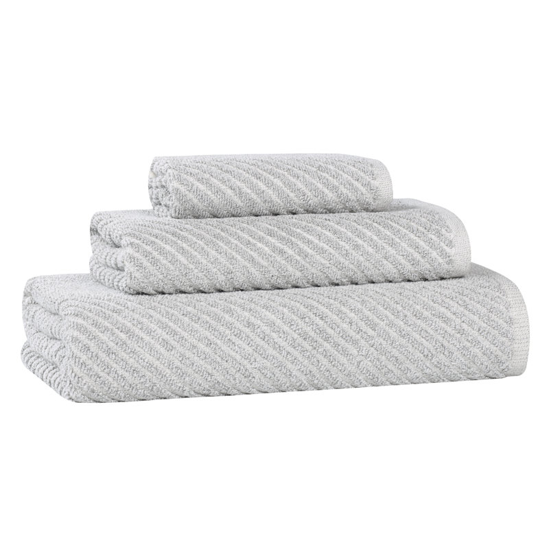 Ensemble de serviettes 3 pièces Amelia, Platine