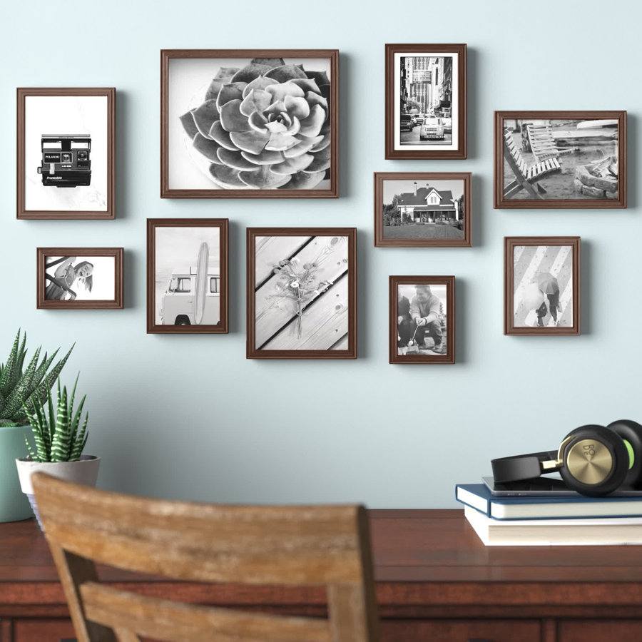 Rayburn 10 Piece Beveled Wood Gallery Wall Frame Set