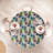 Bungalow Rose Abstract Fitted Round Tablecloth Diameter Multicolor