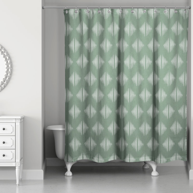Rideau de douche simple Perine, Vert