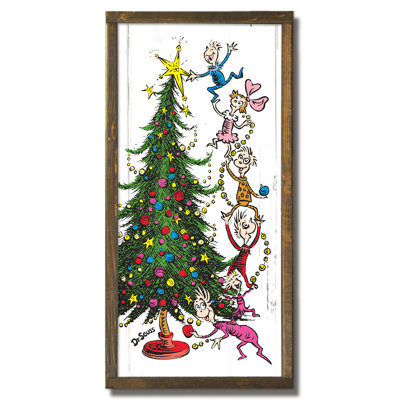 The Grinch Christmas Tree Framed Wood Plaque