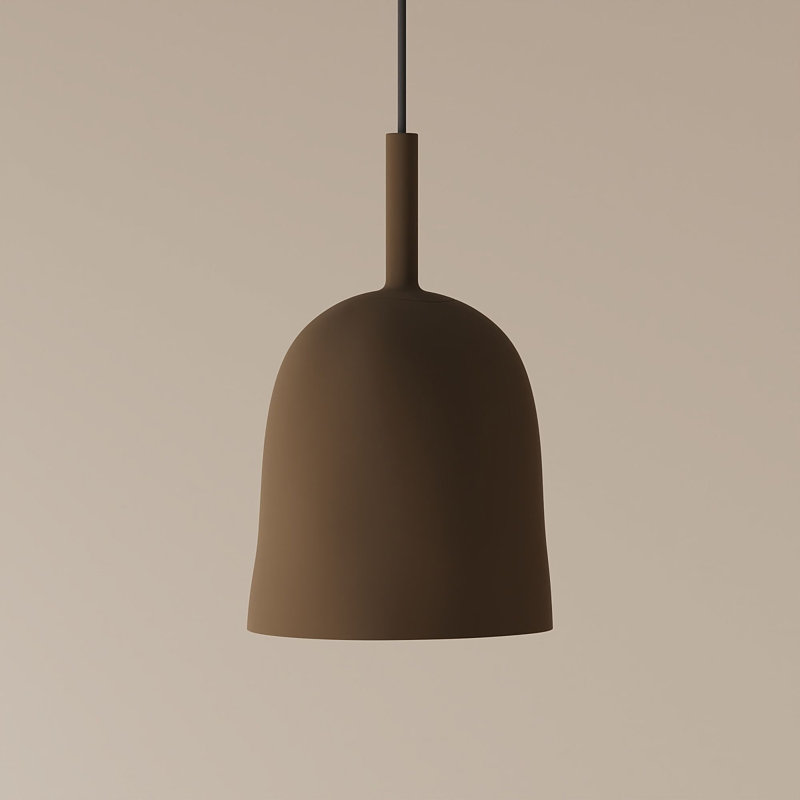 Vessel Pendant Light, Walnut, 21.5'' H x 9'' W x 9'' D, Black
