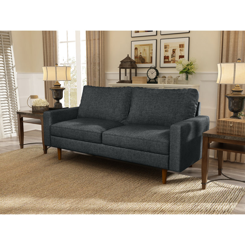Murillo Upholstered 69.68'' Sofa, Dark Gray Linen Blend