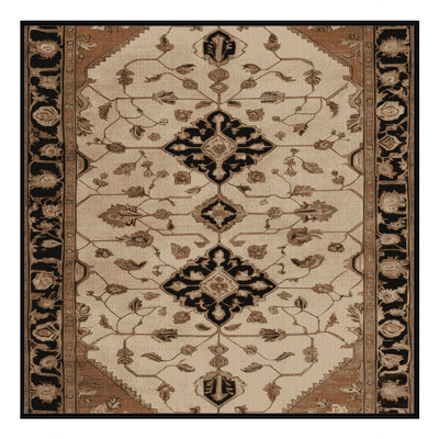 Machine Washable Persian Brown Area Rug