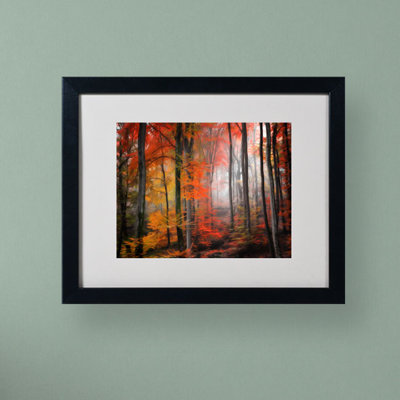 « wildly red » par philippe sainte-laudy,, reproduction de photo encadrée