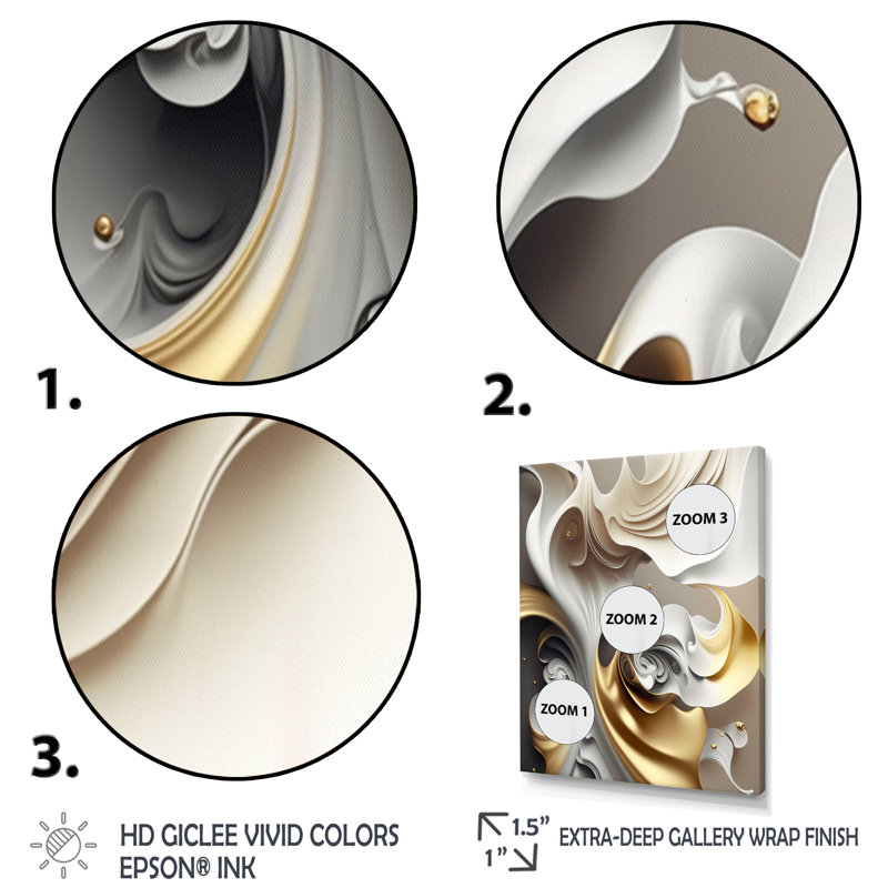 Abstrait géode liquide - art mural abstrait en marbre, H 40 po x l 30 po x P 1,5 po, Toile avec cadre flottant or