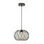 Luminaire suspendu en rotin 1 lumière, tissage double couche et luminaire suspendu en métal pour îlot de cuisine