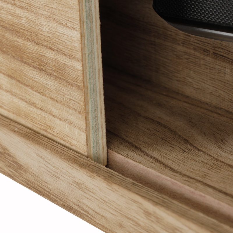 Décoration murale d’armoire en bois massif, Naturel