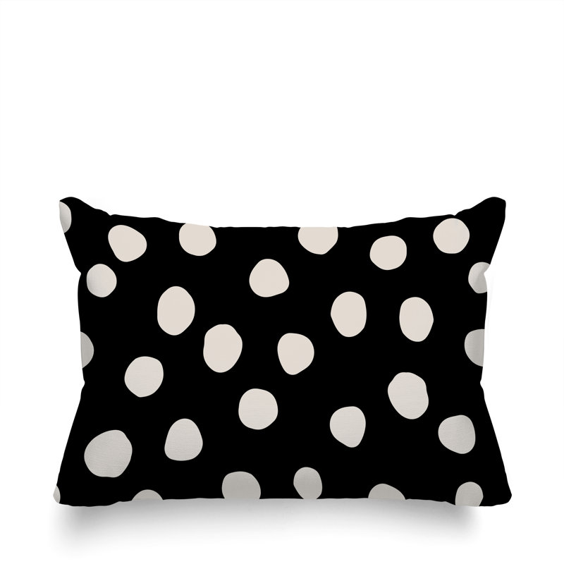 Coussin lombaire réversible intérieur / extérieur Sofi Minimalist, H 14 po x l 20 po, Noir, noir, noir, noir