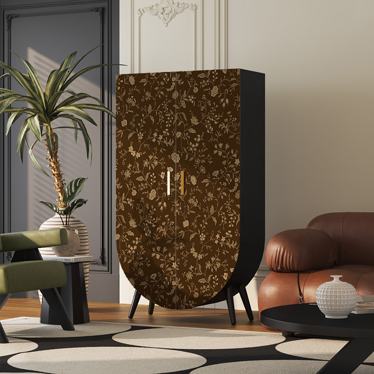 East Urban Home Bedroom multifunction double door decor wardrobe | Wayfair