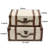 Vintage Suitcase Linen Fabric Covered Decorative Trunk Set Of 2 - Antique-style Wood Chests, Perfect For Weddings And Keepsakes