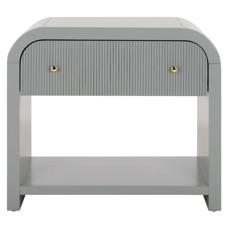Liabella 1 - Drawer Nightstand, Light Gray