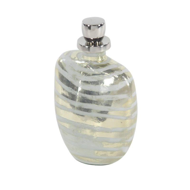 Banach Glass Decorative Bottle, 12"35 H x 8"25 W x 5"05 D