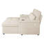 3 Seater Chenille Sofa Bed-23751045
