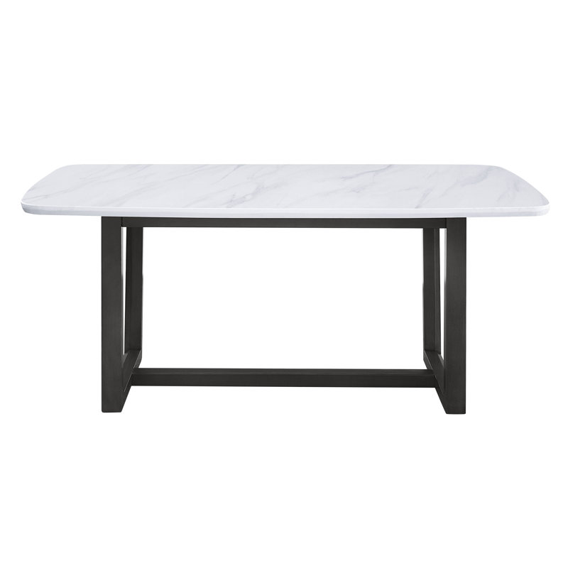 Table de salle à manger Madan avec plateau en marbre