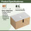 30'' Single Bathroom Vanity Base Only, Base Cabinet without Top in Beige