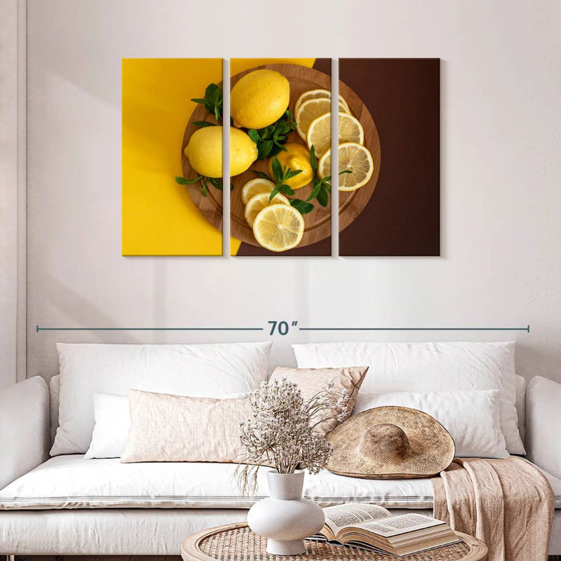 Yarlin Lemon Fruit Board, 28" H x 45" W