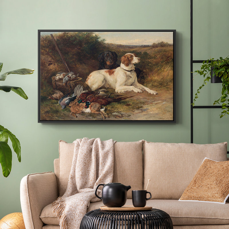 Animal rétro - XIV, Toile avec cadre flottant noir, H 27 po x l 41 po x P 2 po