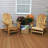 Fanna Rustic Charred Fir Wood Adirondack Chairs