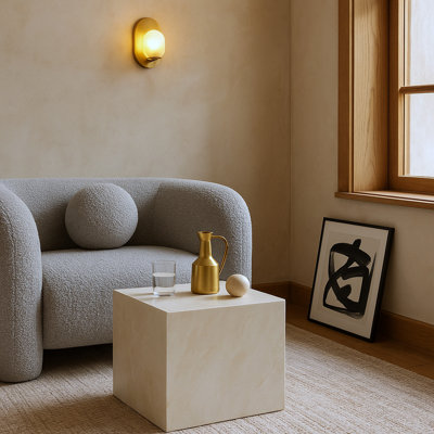 Geffrey Finished Concrete Indoor/Outdoor End Table