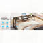 Table de lit à hauteur ajustable avec roulettes et ports USB