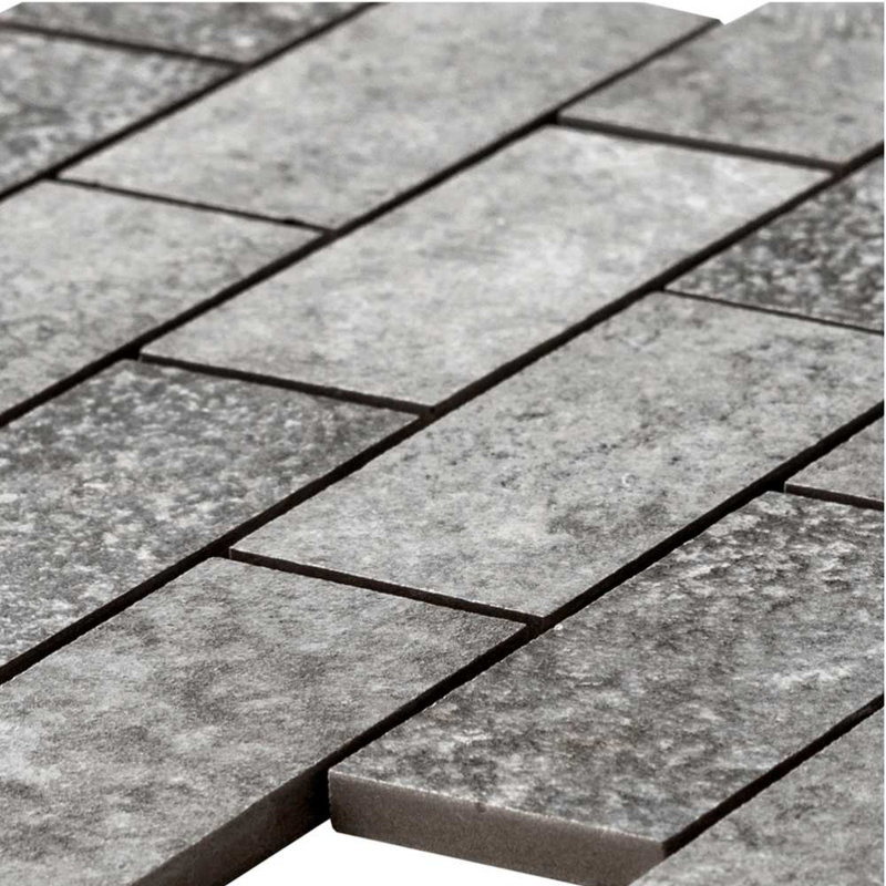The Wilds 2" x 4" Porcelain Mosaic Wall & Floor Tile, Silver