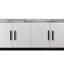 Console blanche l 63 po avec plateau en faux marbre Reine