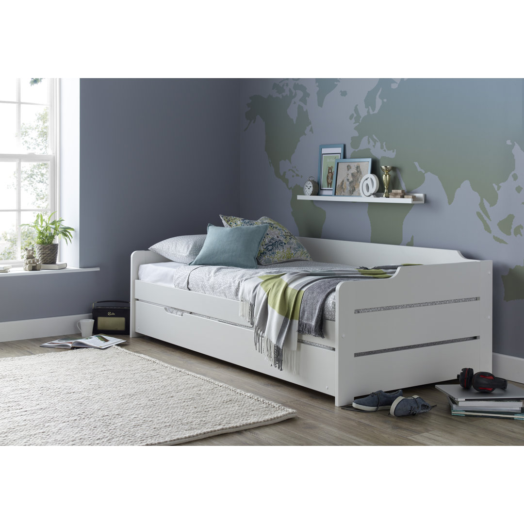 UK Single (90 x 190Cm) Solid Wood Daybed with Trundle