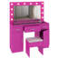 Large Makeup Vanity Set with Lights, USB & Power Outlet,3 Drawers-1626981186