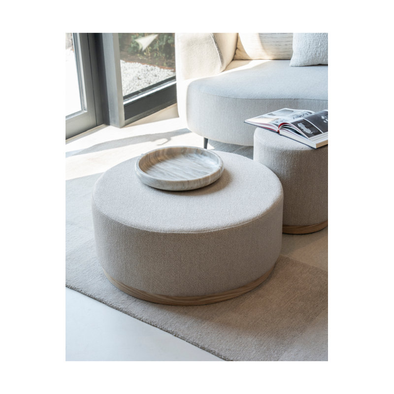 Avah Ottoman L, Taupe