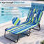 Chaise longue de plage 2 pièces Arlmont & Co. avec coussins et dossier réglable-1813623642
